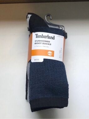 New Timberland Socks 4 Pair Men’s Multi Colored Wool Cushioned Casual Boot Socks